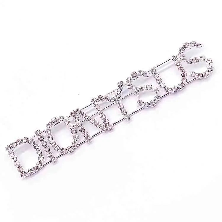Customized Rhinestone Letter Brooch for Women Gift Wholesale Brooch