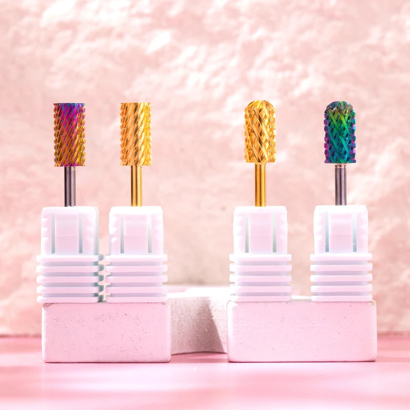 Wholesale High End Multifunctional Tungsten Steel 5 in 1 Safety Flame Quick Nail Polish Remover Nail Art Drill Bits Set