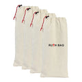 Ruthbag 100% Cotton Punch Style Medium Drawstring Shoe Storage Bags Great for Travel Machine Washable Letter Pattern Protective