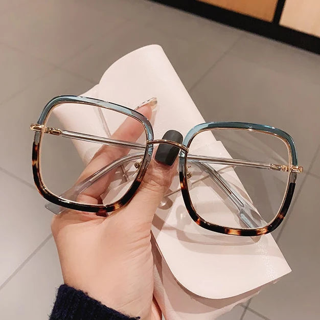 6137 2022 Hot Selling Anti Blue Ray Computer Game Eyeglasses Frames Eyewear Lunette De Soleil Leopard Tr90 Blue Light Glasses