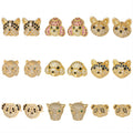 925 Silver Needle Rhinestones Dog Ear Studs Prevent Allergy Puppy Earrings 2022 Fashion Jewelry Accessories for Women Girls