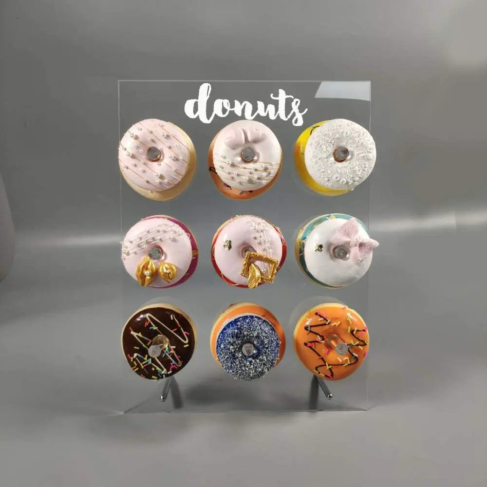 Tabletop Acrylic Donut Wall Display Rack Stand Easy Disassembly