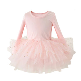Professional Pink Ballet Dress Training Dancewear Tutu Ballerina Dress Outfit for Girls