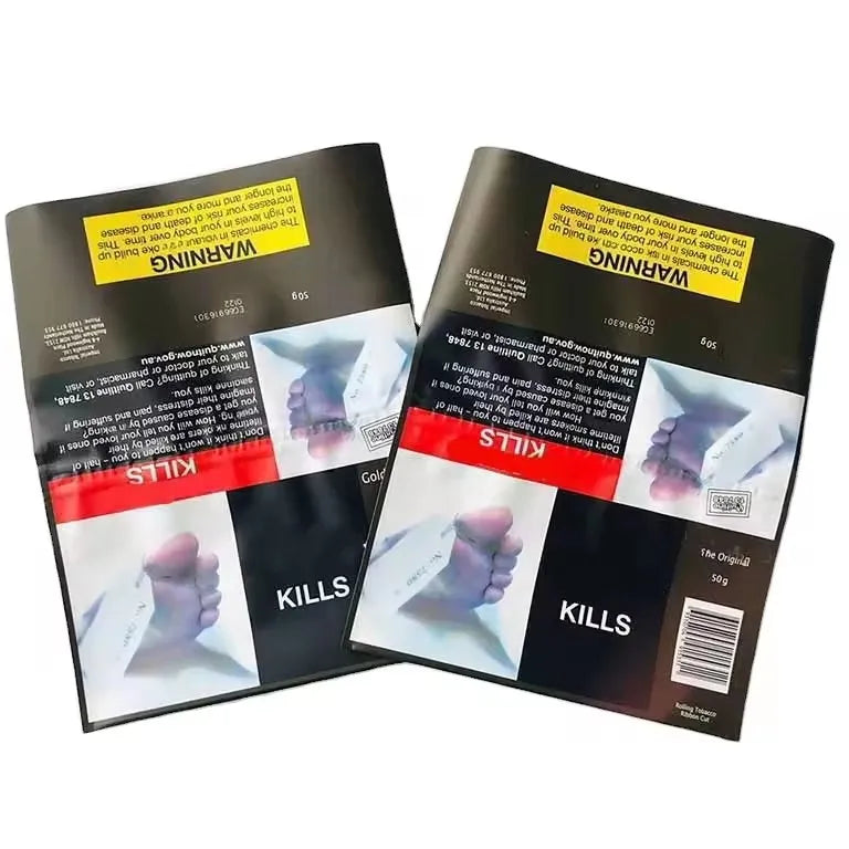 Resealable Zip Lock 25g 50g Rolling Tobacco Pouch Custom Packing Packaging Bag Tobacco Pouches 25g