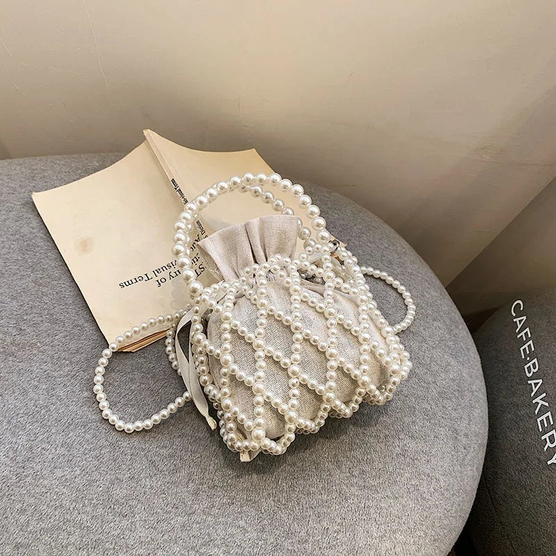 Luxury Pearl Clutch Bag for Ladies Factory Wholesale Crossbody Beaded Evening Party Dress Vintage and Fashion Style