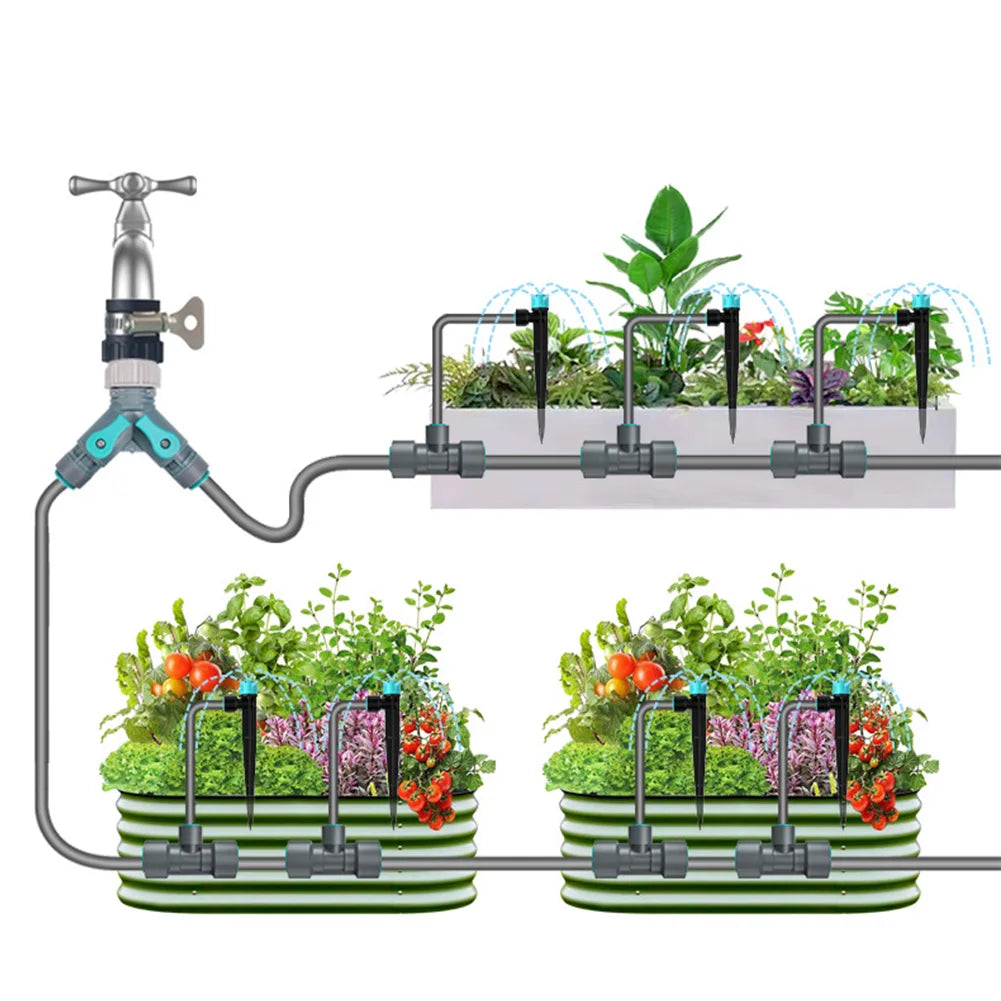 Drip Irrigation System Automatic Garden Watering Kit DIY Micro Sprinkler System for Plants & Farms