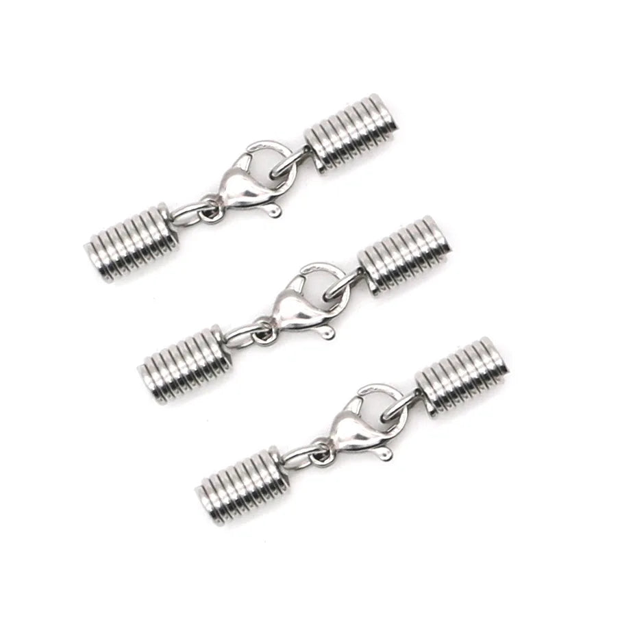 Different Hole Size 3mm 4mm 5mm End Clasp for Jewelry Stainless Steel Jewelry Clasp for DIY Bracelet Necklace