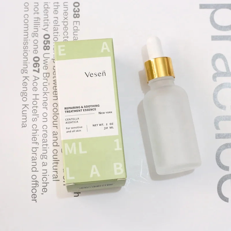 Wholesale Glass Bottle Tincture Bottles Empty 30ml 1oz Frosted Glass Dropper Essential Oil Bottle with Box