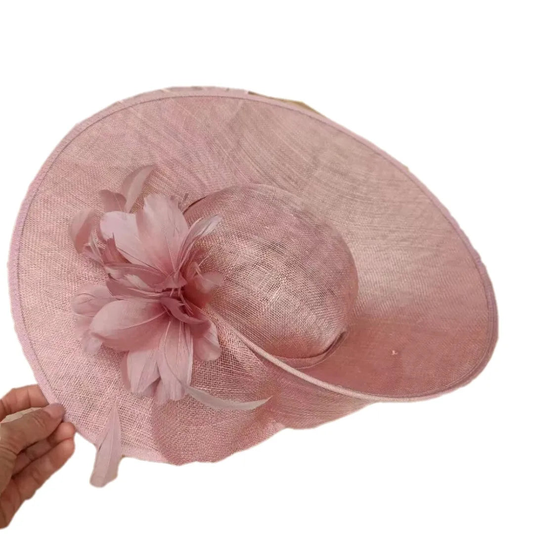 Fashion Women's Hats woman Wide Brim Kentucky Derby Sinamay Party Hat Church Hats for Elegant Fancy Women Derby