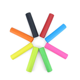 MAGICBROS Colorful Shock-Absorbing Silicone Bicycle Handlebar Grips with Stoppers for MTB Folding Bike Ebike BMX (Lightweight)