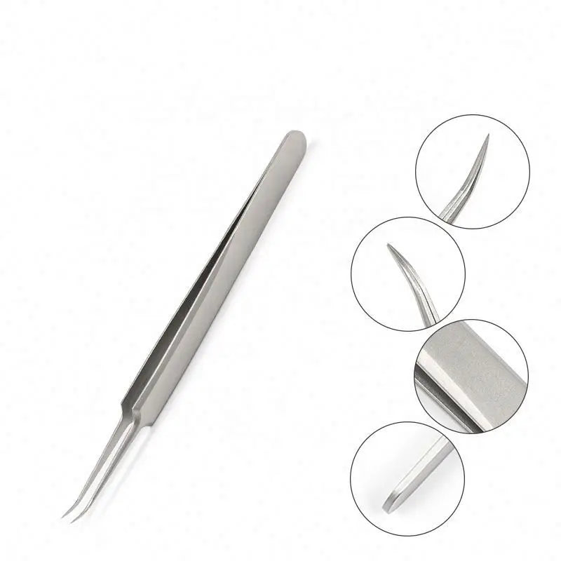 ELITER Hot Sell in Stock 30 Degree Tip  Eyelash Tweezer Stainless Steel Tweezer Eyelash Eyelash Tweezers Las Tool