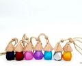 Spot 5ml 8ml Empty Bottle Car Perfume Glass Bottle Wooden Screw Cap Car Freshener Perfume Pendant