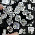 Top Selling Loose Moissanite Pass Diamond Test VVS Stone Price Per Carat Fancy Cut White Asscher Cut Moissanite Diamond