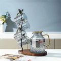 1800ml+320ml*4 Water and Milk Jug Transparent Borosilicate Glass Pitcher Set With Gift Box