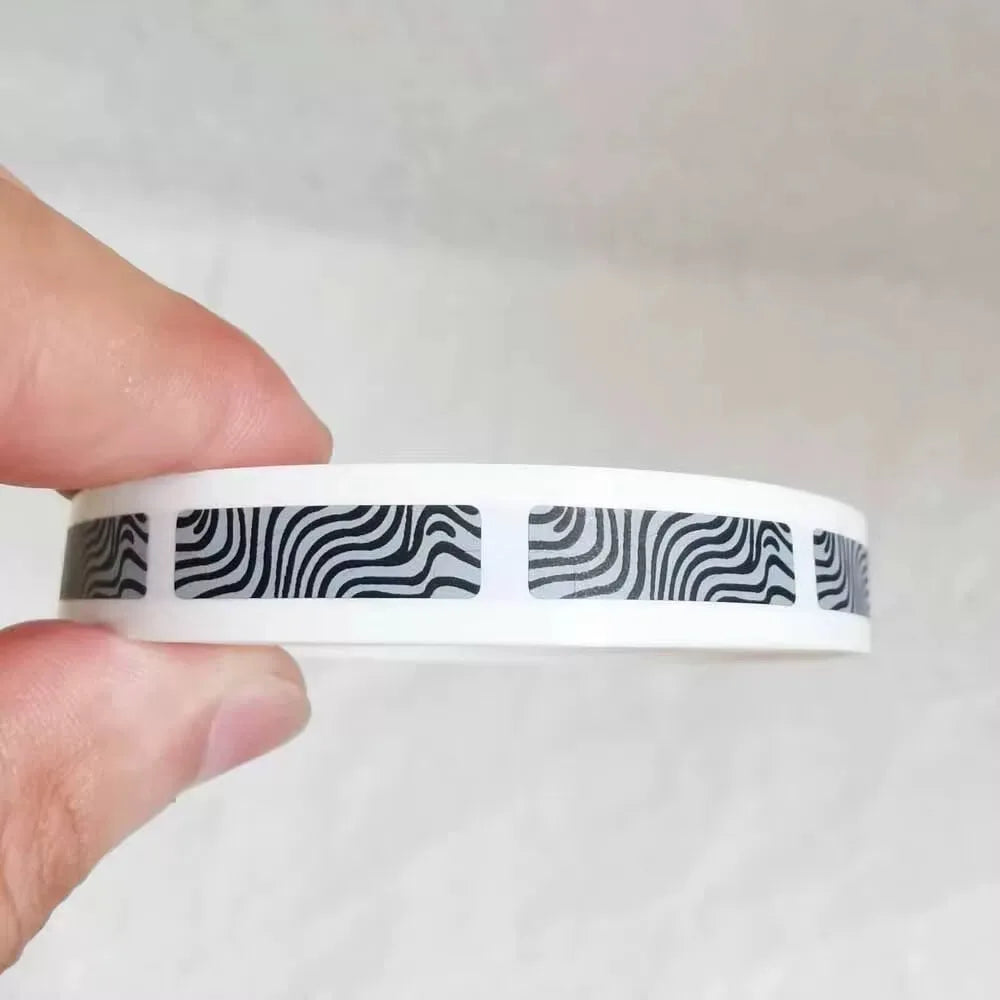 Zebra Pattern Prize Coating Scratching off  Prize Sticker Scratching Film Silver Code Sticker and DIY Scratching Card May Size