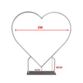 2m Heart Shape Backdrop Hoop Circle Frame Customize Black Wall Backdrop Frame