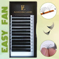 Quick Fan Fast One Second Blooming Eyelash Extensions 0.03 0.05 0.07 0.10mm Easy Fanning Volume Lashes