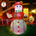 Ourwarm Navidad Outdoor Inflatable Christmas Lighting Custom Snowman Baseball Blow-up for Popular Yard Decor