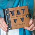 Simple Wooden Carved Photo Album Baby Growth Wedding Travel Memory Mini Photo Memory Personalized Photo Scrapbook