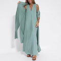 Women Oversized Tops Blouse Vintage Long Linen Shirts Casual Cowl Neck Long Sleeve Asymmetric Hem Party Blusas Shirt MaxiDresses
