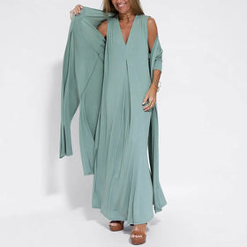 Women Oversized Tops Blouse Vintage Long Linen Shirts Casual Cowl Neck Long Sleeve Asymmetric Hem Party Blusas Shirt MaxiDresses