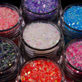 THW Series Hexagon Chunky Glitter Nail Gel Tumbler Solvent Epoxy Resin Crafts Use  Iridescent Chunky Glitters for Snow Globe