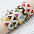 Adjustable Bohemia Heart Tennis Bracelet Handmade Miyuki Beaded Pearl Gold Plating Multi-Color Fashion Jewelry Women's Gift