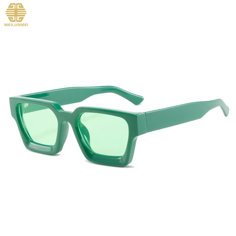 Thick Frame Square Sun Glasses Rectangle Custom Sunglasses Color Shades Designer Glasses for Women Men