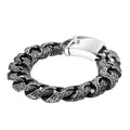 KALEN Stainless Steel Mysterious Symbol Punk Cuban Curb Link Chain Male Bracelet