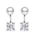 925 Sterling Silver Earrings Round Diamond Sterling Silver Earrings Wholesale Women's Earrings