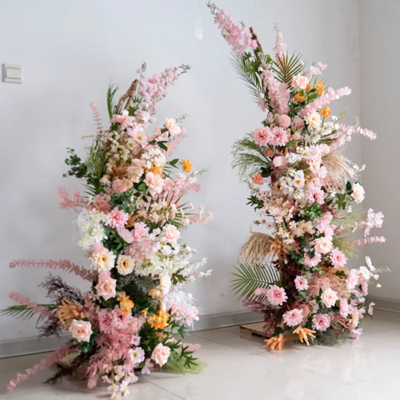 Hot Selling Fast Delivery Artificial Flower Wedding Horn Arch for Wedding Party Decoration MegaBDM