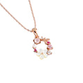 925 Sterling Silver Zircon Crystal Shell Pearl Flower Necklace Earring Set for Weddings Engagements Parties Fine Jewelry Sets