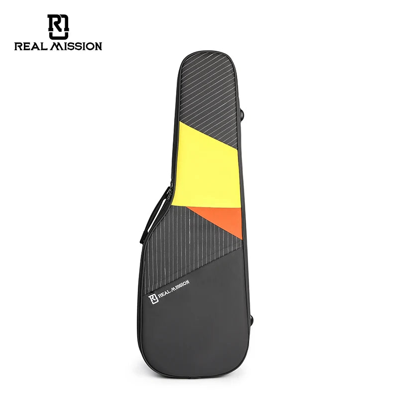 Iris-E Customizable Electric Guitar Bag Real Mission Waterproof Oxford Fabric with 30mm Padding Velvet for Bass Ukulele Gig Bags
