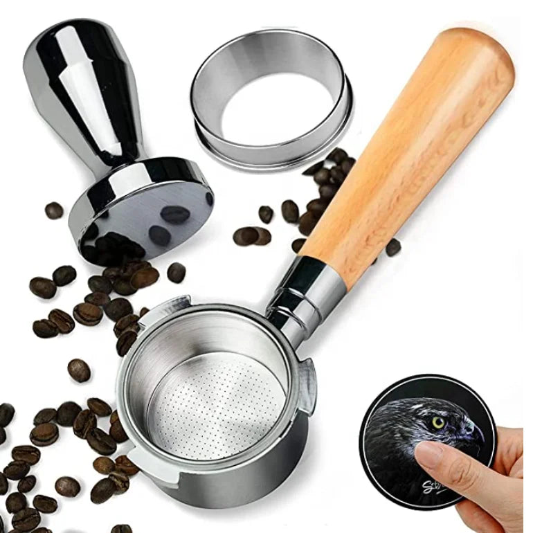 Factory Supply 51mm 54mm 58mm Espresso Bottomless Coffee Portafilter with Tamper Set