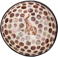 Wholesale Natural Coconut Bowls Vintage Eco-friendly Mother Pearl Inlaid Shell Bowls Entryway Table Candy Container Nuts Holder