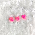 2 Pieces 10mm Top Fire Opal Flat Double Heart Cut Beads for Bracelets Pink Heart Beads for Women Jewelry Making