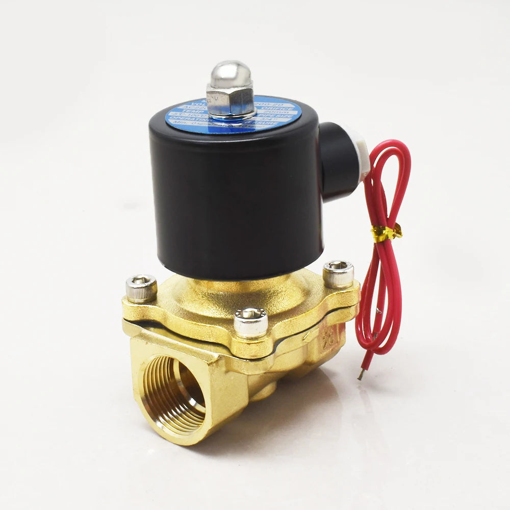 2W 220V 110V 24V 12V 3/4" Normally Closed Electronic 2W200-20 3/4 Inch Brass Gas Solenoid Valve Water MegaBDM