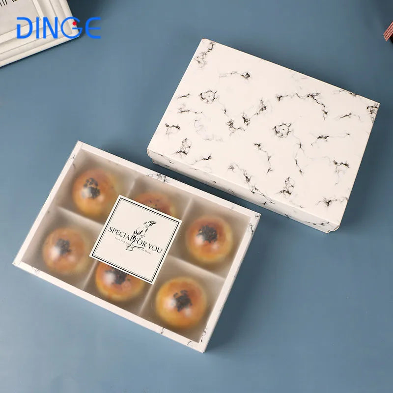 Wholesale Biscuit Gift Food Macaron Moon Cake Cookie Drawer Packing Box with Frosted Window Pastry Egg Yolk Crisp Paper Box Set