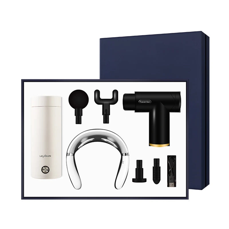 Popular Portable Electric Kettle Neck Massager Massage Gun Birthday Gift Set for Girlfriends