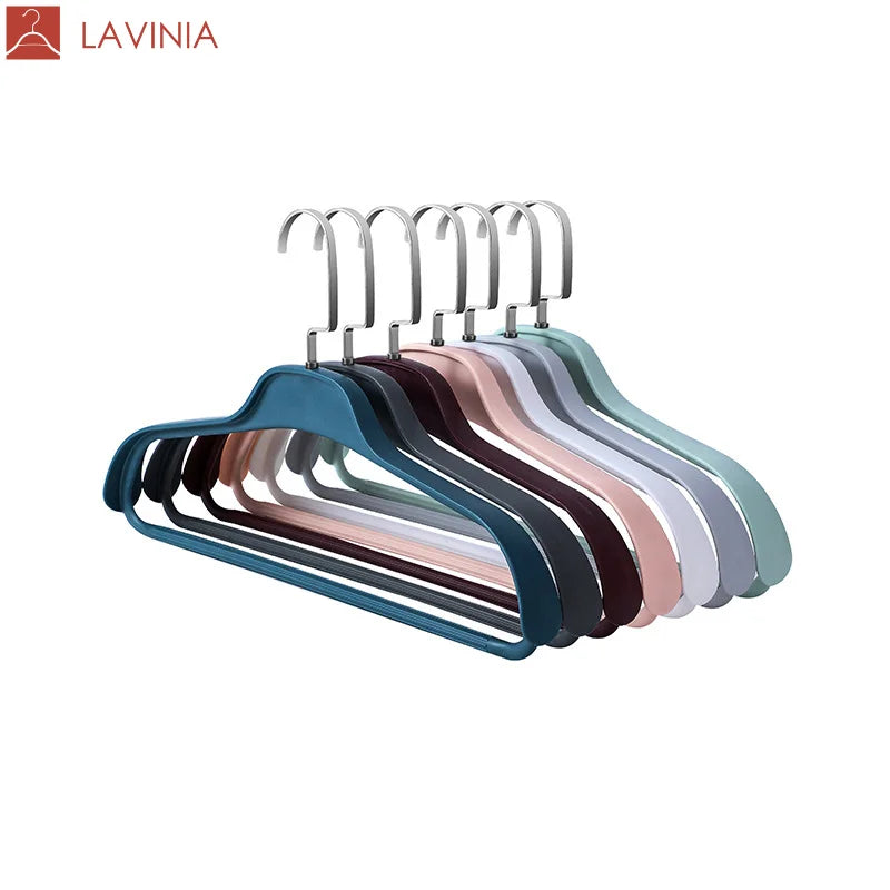 Lavinia Black Hangers Wide Shoulder Non Slip Adults Suits Plastic Suit Hanger