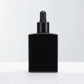 Custom 30ml Square/Rectangular Glass Dropper Bottle Empty Serum Essence Skincare Matte Black Beard Oil