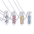 Trendy Stainless Steel Aromatherapy Pendant Necklace Titanium Steel Hollow Essential Necklace with Perfume Bottle for Weddings