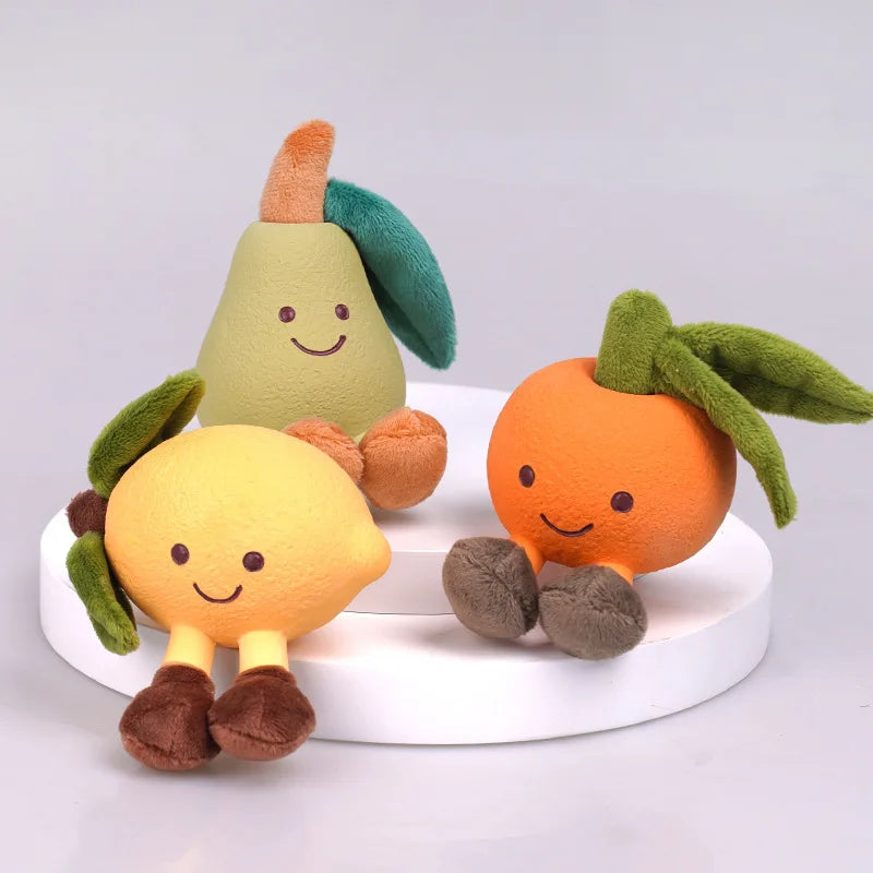 New Pet Products 2025 Fruit Latex Dog plush Toy Squeaky Dog Chew Toys