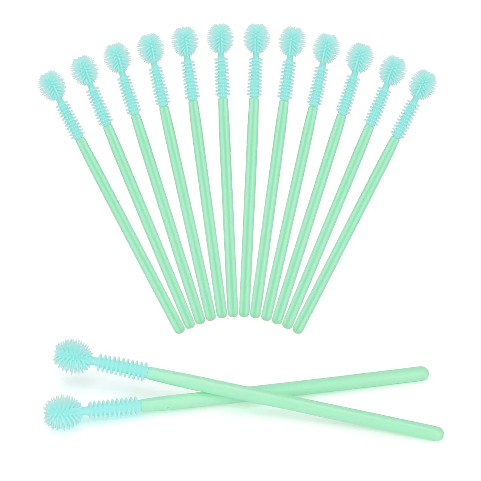 50-Piece Disposable Silicone Eyelash Mascara Applicators Set Customizable Cosmetic Eyelash Extension Wands Professional Makeup