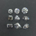 GRA Certificate Synthetic Moissanite Diamond Stone Round Shape Light Grey Moissanite for Ring