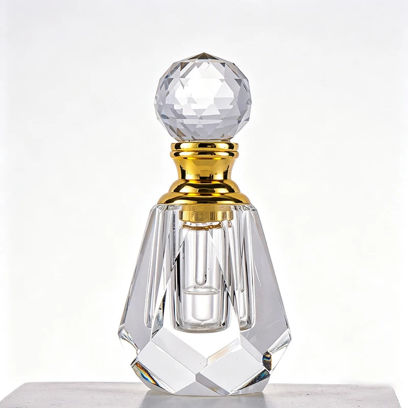 Hot Sale 1.5ml Mini Empty Pocket Perfume Bottle Stock Refillable Clear Crystal Oud Attar Oil Bottle with Glass Stick