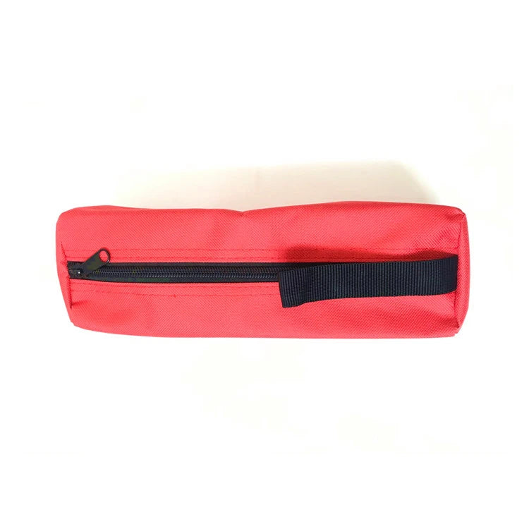 Red Durable Tool Storage Bag Oxford Small Pouch Tool Zipper Bag With Handle Webbing Strap