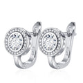 Zircon Earrings Jewelry Fashion Inlay Zirconia Temperament Exquisite Versatile Silver Plated Women Earrings Jewelry