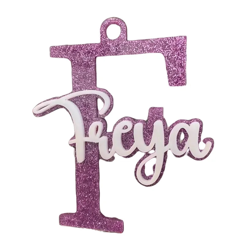 Custom Acrylic Name Letter Shape Christmas Ornament