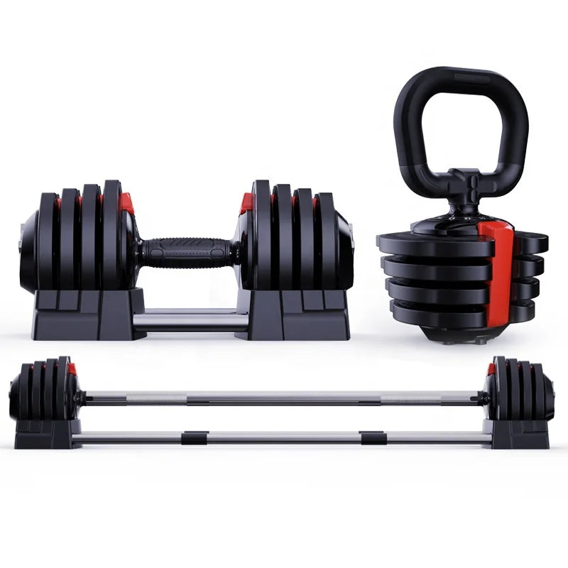 In Stock Adjustable Pair 18KG 24KG 40KG Fitness Dumbbells Free Weights Training Equipment for Exercise